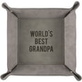 thumbnail image 1 of Pavilion - World's Best Grandpa - Large Snap Together Catch All Tray 8.5 Inch, 1 of 7