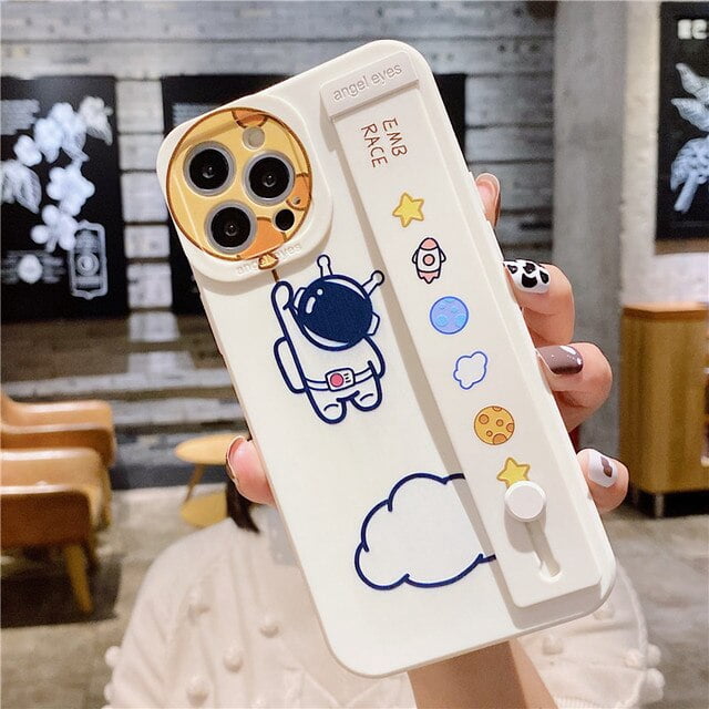 Funda de teléfono con correa de muñeca abstracta de arte Retro para iPhone 13 12 11 Pro Max XR XS Max 7 8 Plus X SE, funda de soporte suave de TPU a prueba de golpes Tan Jianjun unisex