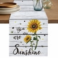 thumbnail image 2 of My Sunshine Sunflower Quotes Table Runner 36 Inches Long,Kitchen Dining Tablerunners Farm Gray Wood Board Linen Table Runners Dresser Scarves for Home Dinner Wedding Holiday Party Decor, 2 of 9