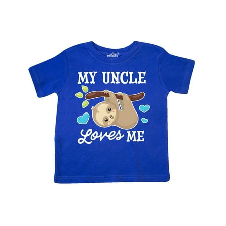 

Inktastic My Uncle Loves Me with Sloth and Hearts Gift Toddler Boy or Toddler Girl T-Shirt