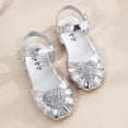 thumbnail image 5 of Newborn Kid Girl Leather Princess Sandals Soft Crib Shoes Toddler Prewalker, 5 of 5