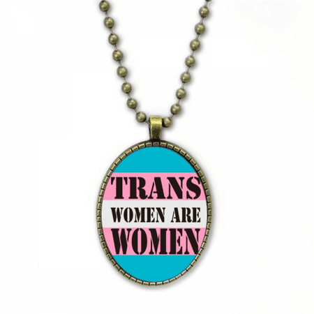 trans woman support lgbt transgender necklace vintage chain bead pendant jewelry collection