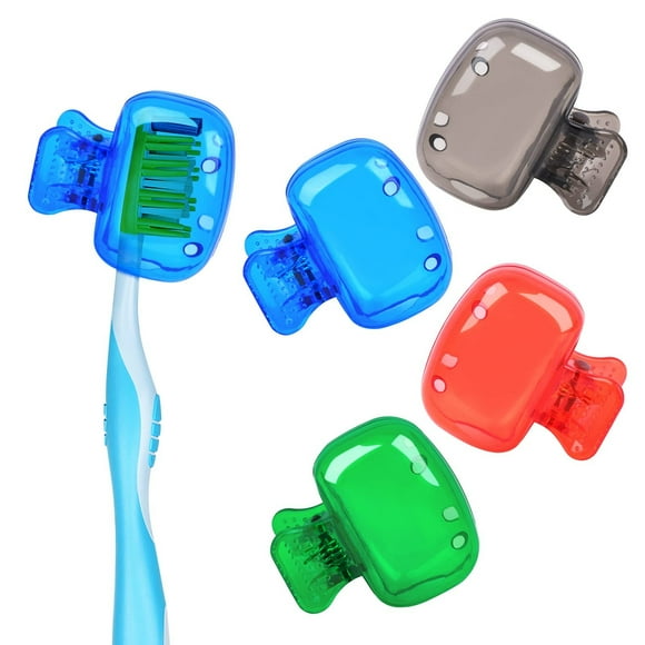 Easter Split Bottle - 4 Pack Travel Toothbrush Head Toothbrush Protector Cap Brush Pod Case Protective Portable Plastic Clip for Household Travel Camping Bathroom School Business, Easter Makeup
