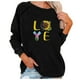thumbnail image 1 of Moda Mujer Casual Impresión O-cuello Manga larga Sudadera Tops Camiseta Blusa Fridja  fksj465, 1 of 6