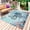 Turquoise Blue, variant on Coastal Turtle Blue Outdoor Rug 3x5 Ft - Reversible Patio Rug Outdoor Camping Rugs, Summer Beach Nautical Coral Starfish Indoor Outdoor Area Rugs, Non-Slip Outdoor Carpet Runner for Deck/Porch