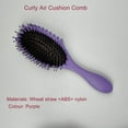 thumbnail image 3 of DUAIU Curly Hair Brush for Women Men - Detangling Brush for Bouncy Curls Nylon Pin Styling Brush Glides Through Tangles Professional Curl Defining Separating Brush (Purple), 3 of 8