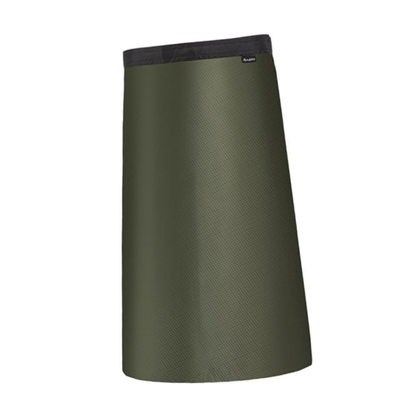 Medio poncho impermeable falda capa tela cintura ajustable ligero mochila Verde oscuro