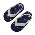 thumbnail image 4 of WAYUTE Girls' Sandals Children Kids Cartoon Print Flip Flops Lightweight Summer Beach Footwear for Play and Daily Adventures,Blue,11 Y-12 Y, 4 of 4