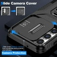 thumbnail image 2 of Allytech Rugged Case for Samsung Galaxy S23, [Slide Camera Cover] [360° Rotating Kickstand] [Military Protection] [Magnetic Car Mount] Non-Slip Anti-Scratch Shockproof Heavy Duty Case - Black, 2 of 8