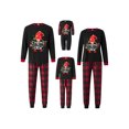 thumbnail image 1 of Pijama navideño para padres e hijos, conjunto de pantalón y camiseta de manga larga con estampado de letras para niño/niña, papá/mamá / Mono, 1 of 6