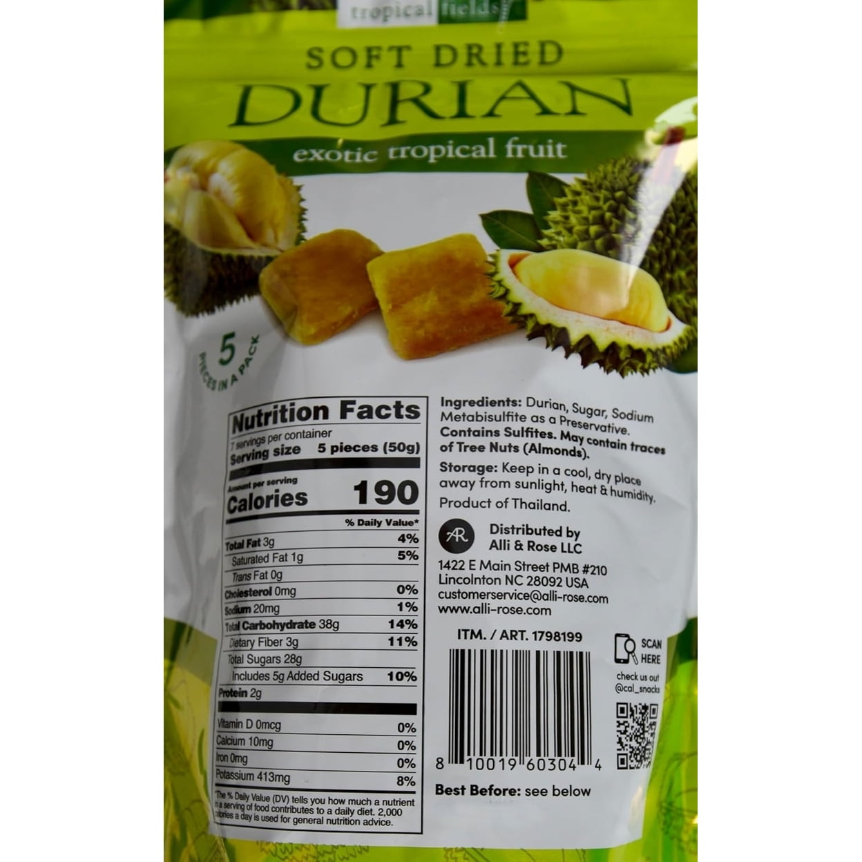 Soft Dried Durian – Exotic Tropical Fruit