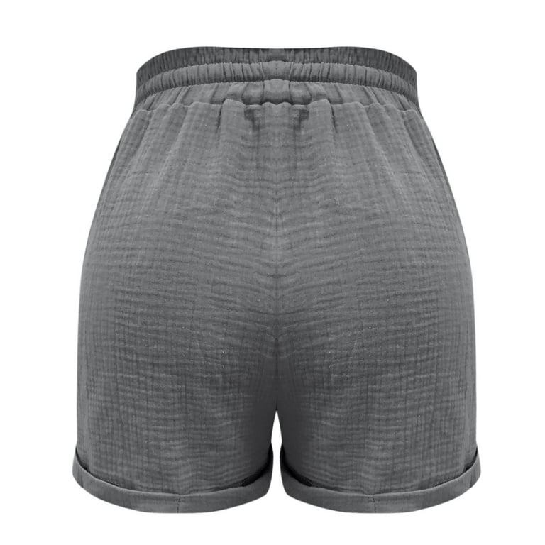 Huesdet Womens Cotton Linen Walk Shorts Summer Casual Huesdet Womens Cotton Linen Walk Shorts Summer Casual