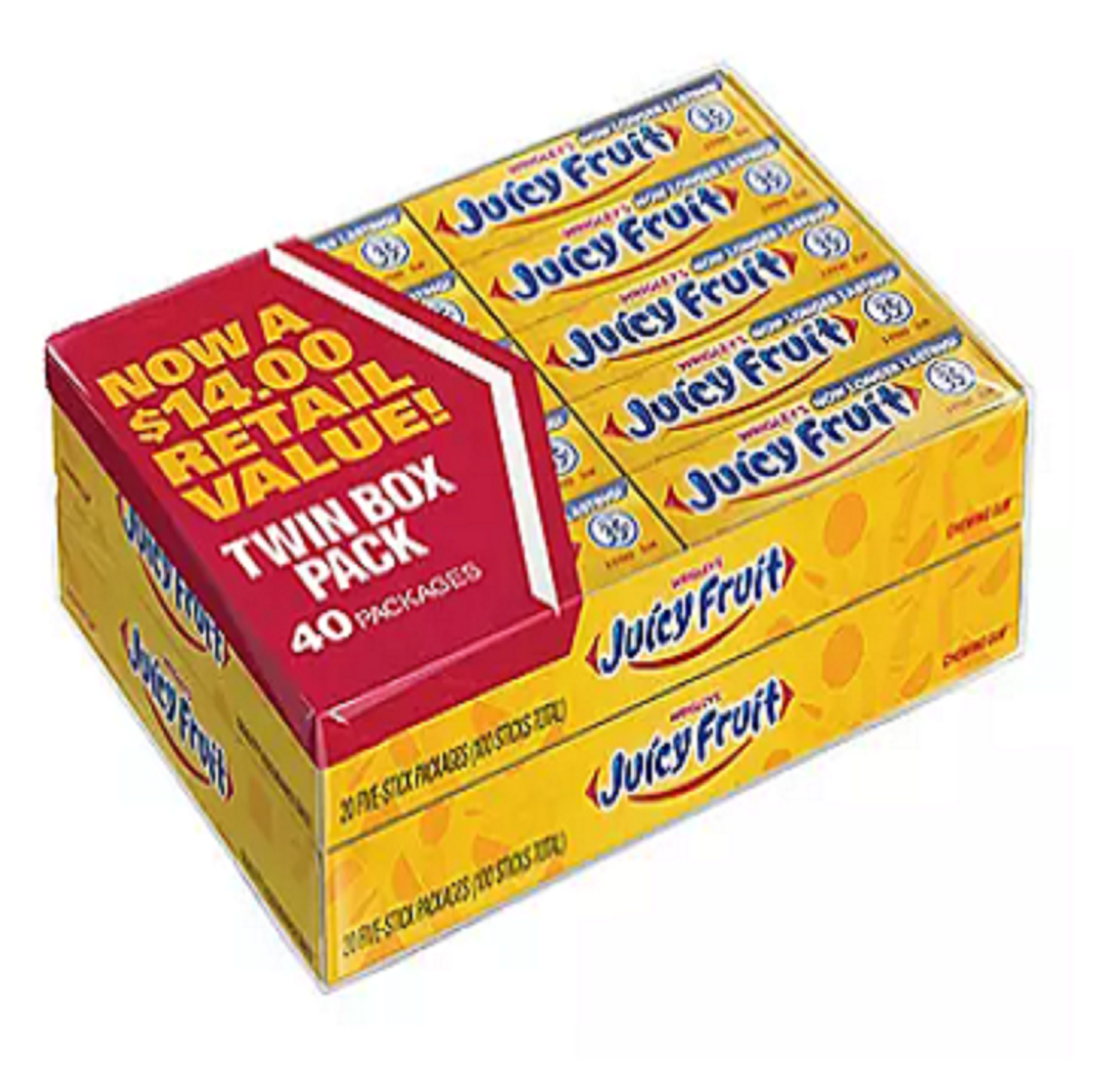Wrigley's Juicy Fruit Gum (5 ct., 40 pks.) pack of 2
