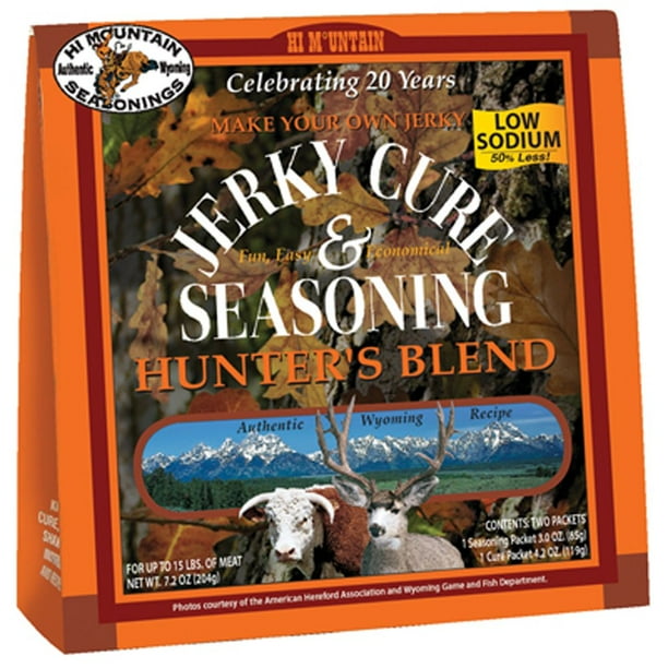 Hi Mountain Jerky Cure & Seasoning Low Sodium Hunters Blend Walmart