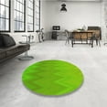 thumbnail image 4 of Ahgly Company Machine Washable Indoor Square Transitional Bright Green Area Rugs, 8' Square, 4 of 7