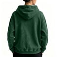 thumbnail image 6 of DORKASM Hoodie Women Long Sleeve Crew Neck Acid Wash Sweatshirts Oversize Fashion 2026 Tops Fall Winter Solid Color Comfy Hoodies with Pockets Dark Green M, 6 of 7