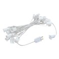 thumbnail image 3 of Novelty Lights OrangeCeramic Incandescent Christmas String Lights - Retro Traditional C9 Indoor/Outdoor Light Set w/ 25 Mini Bulbs For Roof Lines, Patios (White Wire, 25' Long), 3 of 5