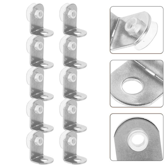 UPOUART Stainless Steel Corner Brace Brackets for DIY Home Improvement and Furniture Stability Silver 4 Pack