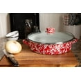 thumbnail image 3 of Red Swirl Pattern 5 qt Saute Pan Golden Rabbit Enamelware, 3 of 4