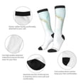 thumbnail image 6 of Lsque Gold Lines Marble Watercolor Printed Crew Socks Men's Women's LightWeight Thin Casual Calf Socks ,Knee High Socks,Cotton Socks, 6 of 9