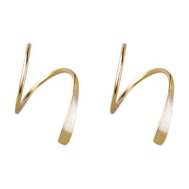 Birdeem Spirall Hoop Twists Earrings Double Twists Hoop Earrings for Single Piercing | Small Spirall Cartilage Hoop Earring | Double Piercing Earrings for Women