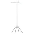 thumbnail image 2 of SONGMICS Clothes Drying Rack, 59-Inch Folding Laundry Drying Rack with 3 Rotatable Arms for Hangers, 4 Legs, Stainless Steel, for 27 Pieces of Clothes, White and Silver, 2 of 4
