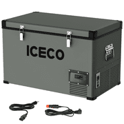 ICECO VL74 Single Zone 74 Liters Portable Refrigerator with SECOP Compressor, Chest Freezer, DC 12/24V, AC 110-240V, 0 to 50, Home & Car Use