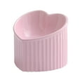 thumbnail image 3 of Ceramic Tilted Elevated Cat Bowl Heart Shape Porcelain Easily Wash Food, 3 of 8