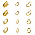 thumbnail image 2 of 14K Gold Plated Hypoallergenic Small Hoop Earrings Set, Zircon Heart Chunky Stackable Earrings for Women Gifts for Mom, 2 of 10