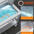 thumbnail image 3 of Garvee 9 Pans Commercial Food Warmer, 72 QT, with Lockable Wheels 1500W/110V, Silver, 3 of 6