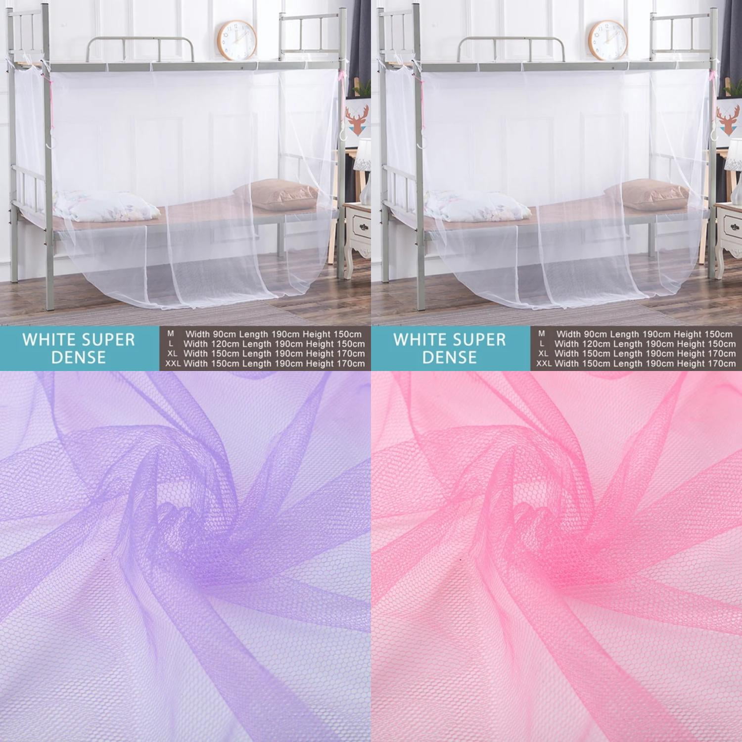WFUPENG White Portable Square Four Corner Post Moustiquaire Canopy Mosquito Control Mosquito Net for Bedroom Sleeping - 1pcs