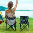 thumbnail image 5 of 600D Oxford Camping Chair Portable Foldable Chair Supports 220 lbs for Picnic, Fishing, Backpacking Butterfly and The Moon, 5 of 8