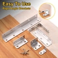 thumbnail image 4 of 16Pcs L-Shaped Brackets Corner Brace, 1.18"x1.18"x1.5" Corner Bracket Shelf Bracket Right Angle Brackets for Wood Shelves Furniture (30x30x38mm, Silver), 4 of 6