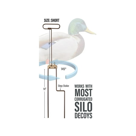 Higdon FLATS Motion Duck Silhouette Short Decoy Stakes - 12 Pack