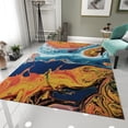 thumbnail image 2 of Dreammotif Colorful Painting Themed Modern Area Rug for Living Room - 4 x 6 ft Machine Washable, Thin, Non Slip Backing Carpet, 2 of 8