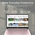 thumbnail image 2 of HP Stream 14" HD BrightView Laptop, Intel Celeron N4120 Processor, 4GB RAM, 64GB Storage, Intel HD Graphics, 720p Webcam, 1 Year Office 365, Pink, Win 11 S, 32GB Hotface USB Card, 2 of 5