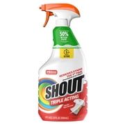 Shout Active Enzyme Laundry Stain Remover Spray, Triple-Acting Formula Clings, Penetrates, and Lifts 100+ Types of Everyday Stains - Prewash Spray 22 FL. OZ.