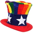 thumbnail image 2 of Patriotic Rainbow Uncle Sam Velvet Adult Costume Hat, 2 of 5