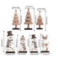 thumbnail image 3 of Darzheoy Christmas Signs, Wooden Set of 7 Snowman Reindeer Decor, Vintage Winter Tabletop Accent, Indoor Christmas Decor for Home Fireplace Mantel Shelf, 3 of 7