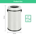 thumbnail image 3 of JoanKaren 17.19 Gallon Round Open Top Trash Can,Stainless Steel Commercial Grade Garbage Bin,65L,White, 3 of 8