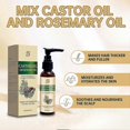 thumbnail image 4 of Organic Castor Oil With Rosemary Oil For Hair Growth - Rosemary Castor Hair Oil For Stronger, Fuller and Thicker Hair - Scalp & Hair Strengthening & V, 4 of 5