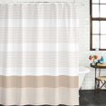 thumbnail image 3 of Brown Stripe Waterproof Fabric Shower Curtain,Modern Rustic Horizontal Brown Striped Waterproof Fabric Shower Curtain for Bathroom Curtains Bathtubs Hotel Shower Curtains with 12 Hooks Standard 66x72, 3 of 8