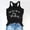 Black, variant on Women's Tanks Day Drikin Summer Letter Printed Round Neck Sleeveless Tank Top for Women Army Green M