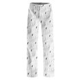thumbnail image 4 of White Womens Halloween Pants Spooky Season, Cozy, Fleece, Cute, Warm, Loose, Fall Pajama Pants, Sleepwear, Pjs Pants, High Waisted, Comfy, Winter Clothes L, 4 of 6