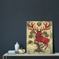 thumbnail image 5 of Sikiie Mythical Red Stag Illustration Print Canvas Decorative Hanging Painting, Anti-shrinkage Hanging Frame, Suitable for Home, Office Wall Decorations, 5 of 6