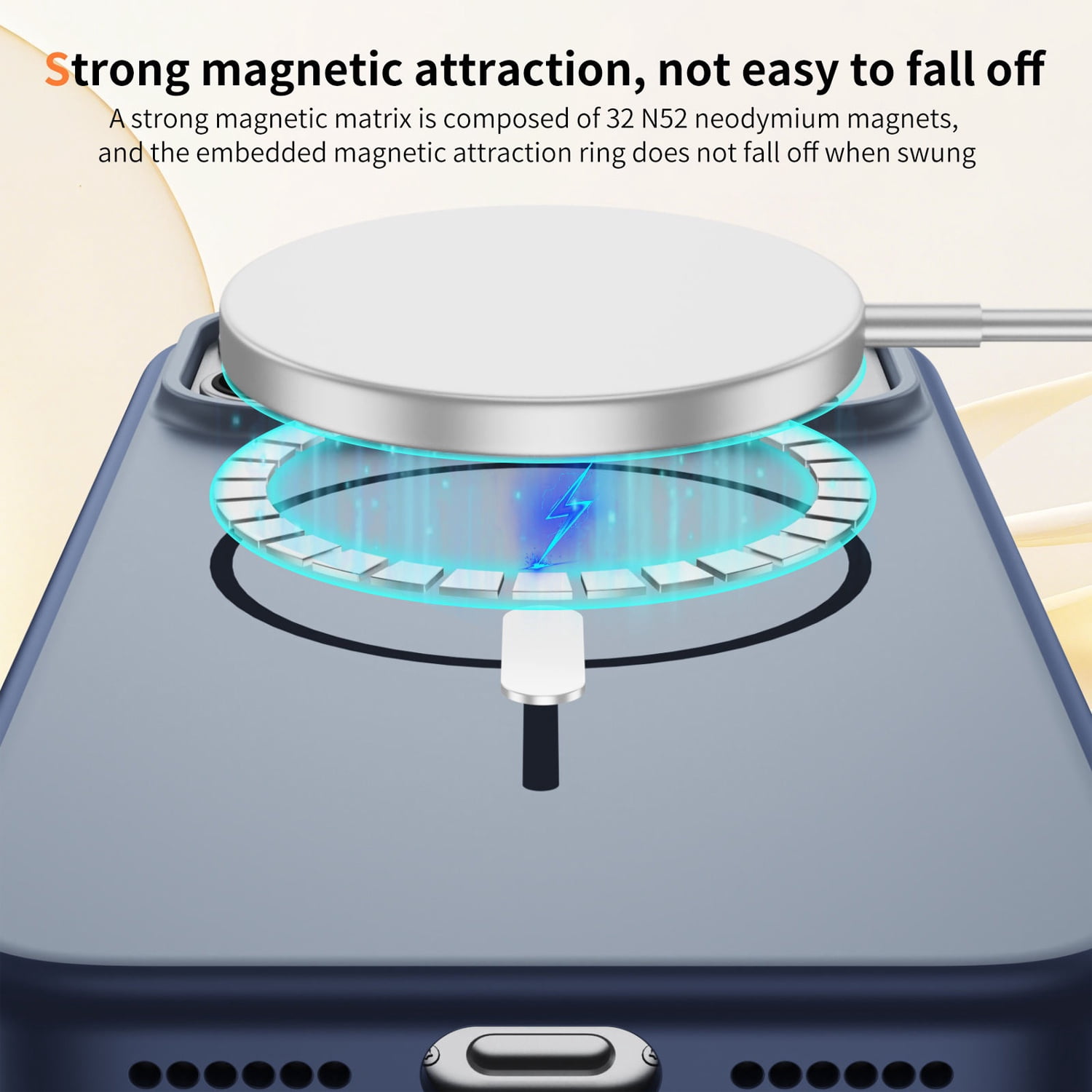 Sleek Silken Guard Case with MagSafe for iPhone 17 Pro Max - Dark Blue