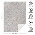 thumbnail image 5 of Princess and Flower Gray Pattern Soft Sherpa Fleece Throw Blanket, Warm Cozy Plush Blanket for Sofa Bed Couch, All Season, 60"x80", 5 of 5