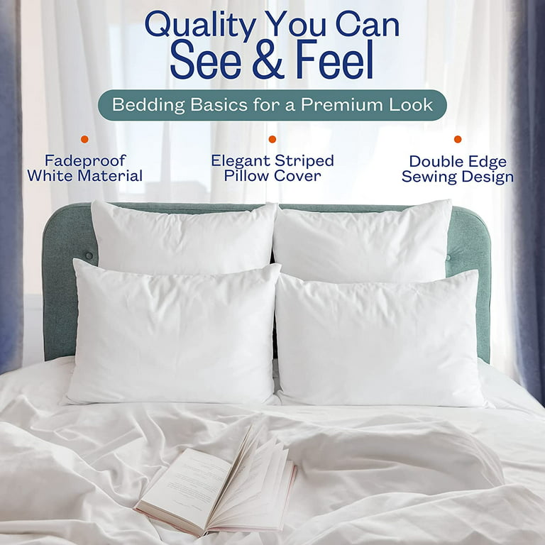 Brand New Down-Alternative Premium Bed Pillows: 4 Pack