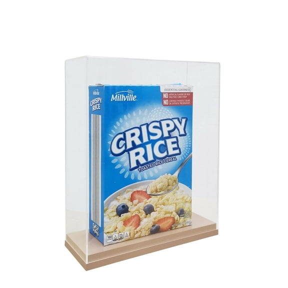 10.8x4x12.9" Acrylic Cereal Box Display Trophy Figurine Glorifier Book Showcase
