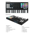 thumbnail image 4 of WORLDE Panda MINI II Portable 25-Key USB MIDI Keyboard Controller with 8 RGB Backlit Trigger Pads 4 Assignable Control Knobs 4 Assignable Sliders, 4 of 7